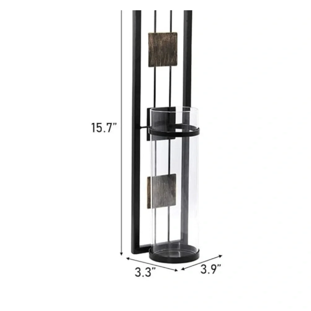 Wall Sconce Candle Holders Set of 2 Metal Wall Decor for Living Room, Bathroom,